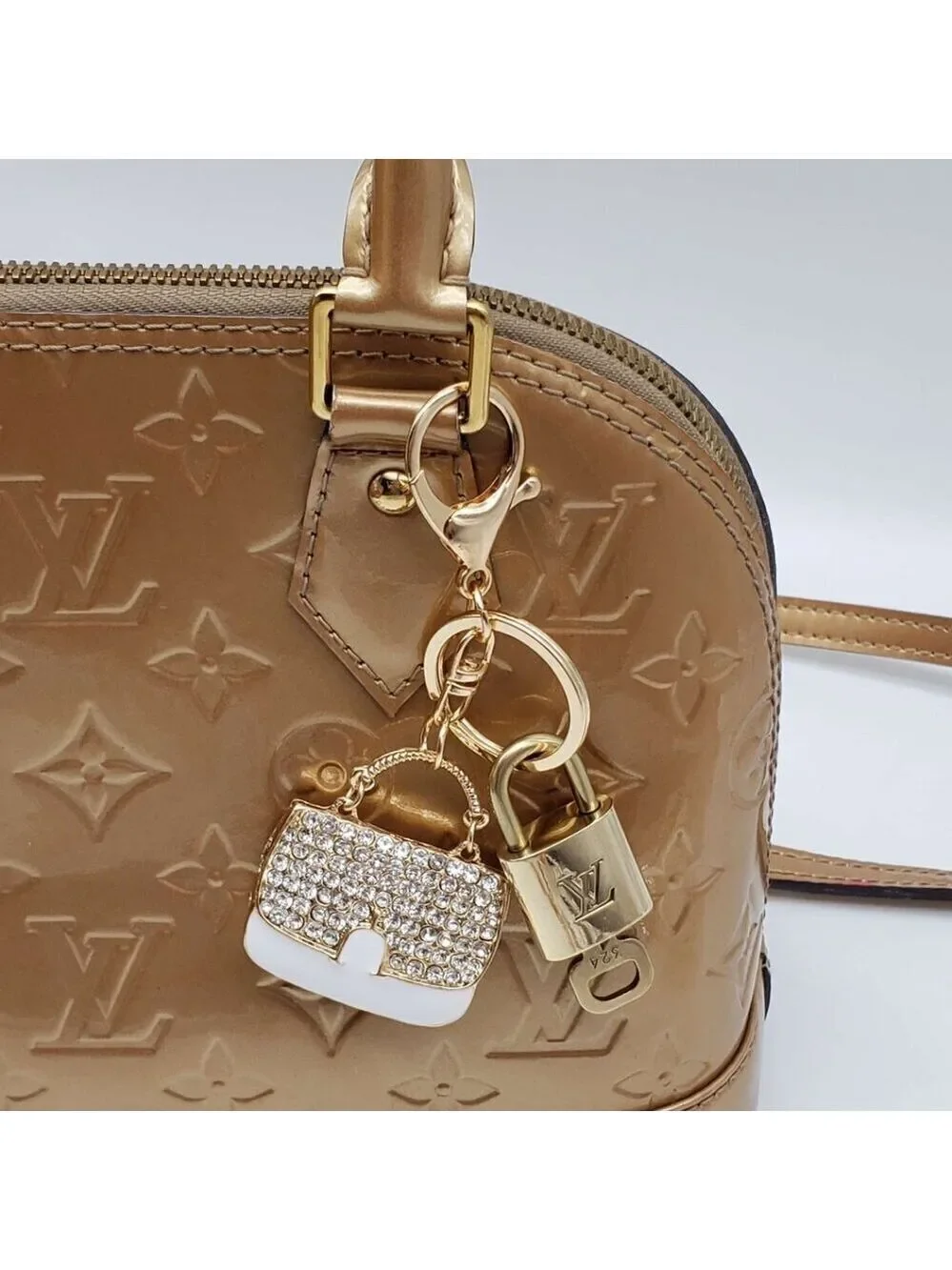Louis Vuitton Gold Padlock 🔑 Authentic LV Unbranded Keychain Bag Charm